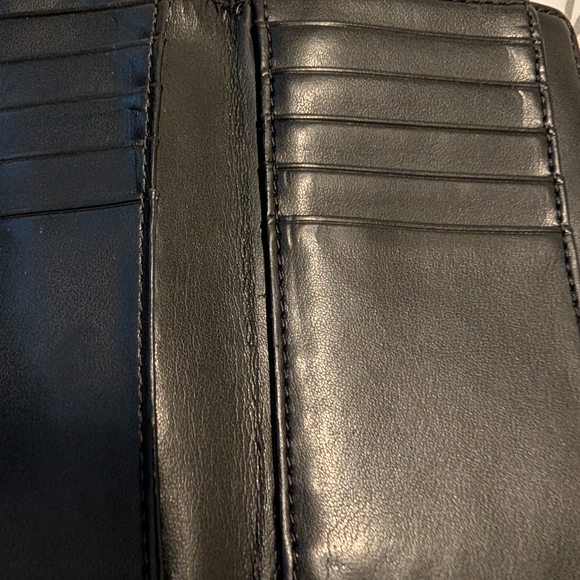 Coach Black Leather Alexandra Slim Envelope Wallet with Silver Medallion - Picture 11 of 16